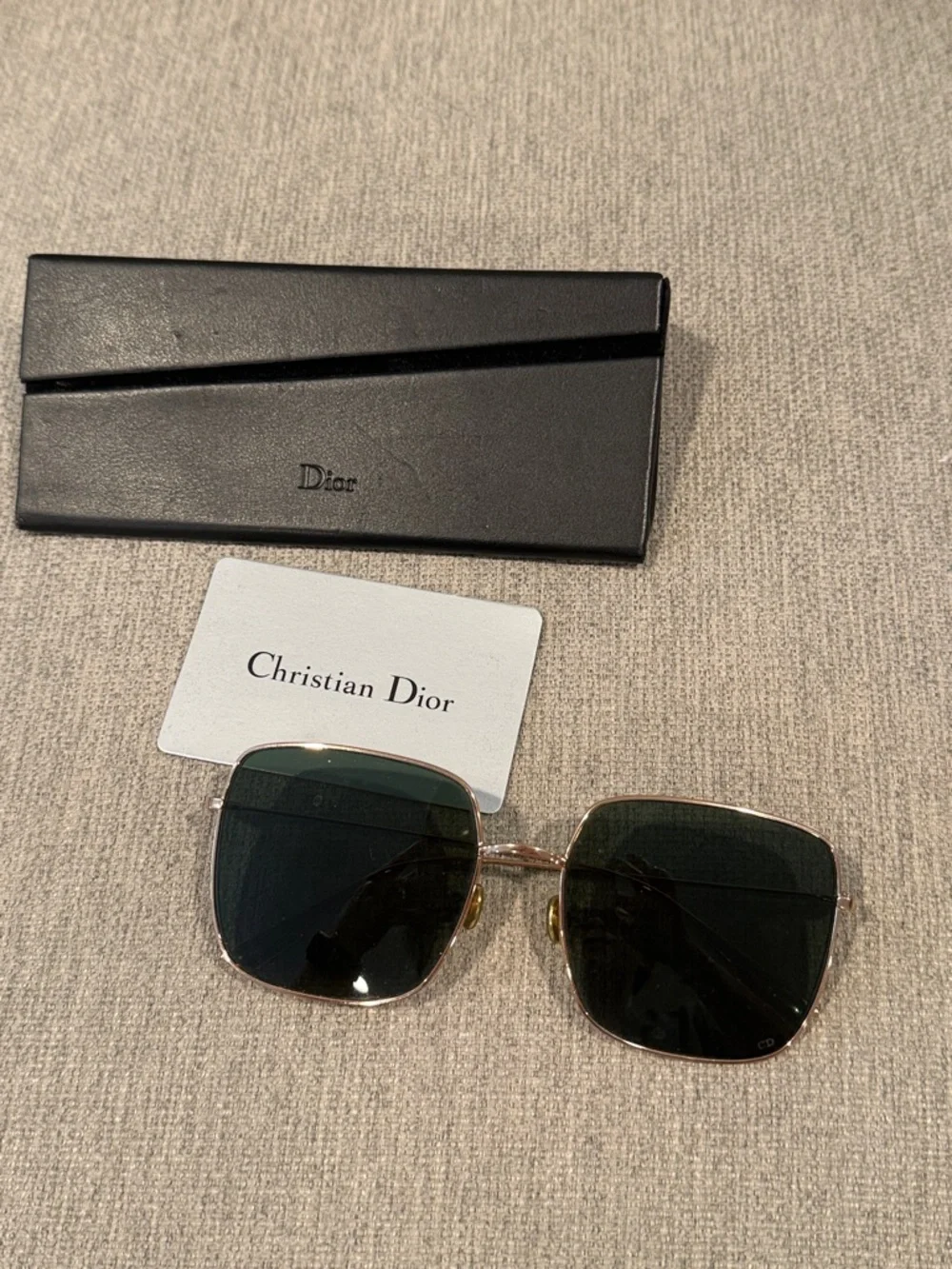 DIOR Stellaire Rose Gold Green Mirror Square Sunglasses - Picture 3 of 13